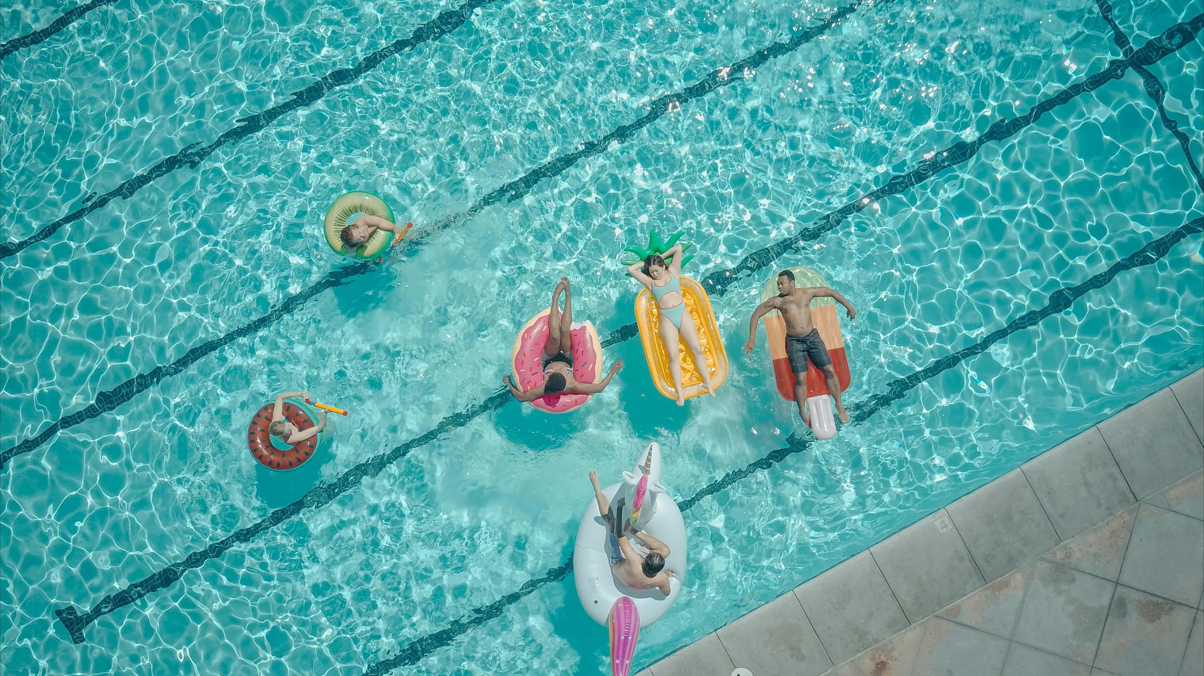 Image of a pool from a bird's eye view