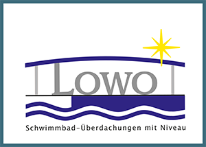 Logo des Unternehmens LOWO Sonnenlift, das hochwertige Schwimmbadüberdachungen herstellt.